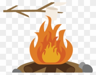 Campfire With Marshmallows Clipart - Png Download