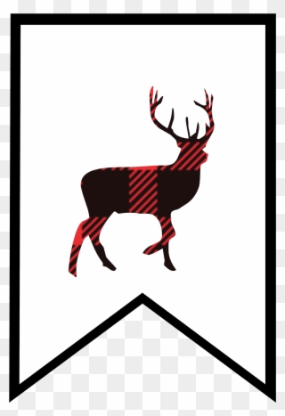 Plaid Clipart Deer - Full Body Deer Stencil - Png Download