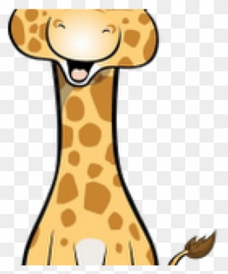 Cute Clipart Giraffe - Baby Giraffe Cartoon Drawing - Png Download