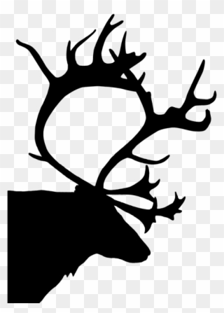 Stag Clipart Transparent Background - Silhouette Free Christmas Clip Art - Png Download