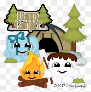 Camping Cuties Camping With Kids, Cute Designs, Clip - Decal - Png Download