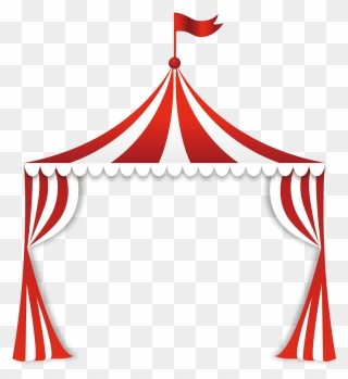 Circus Tent Clip Art - Circus Tent Top Clipart - Png Download