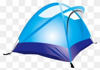 Clipart Tent Nature Camp - Blue Tent Clip Art - Png Download