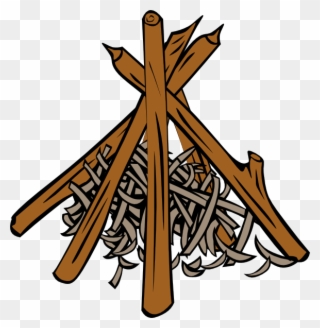 Camp Fire Clipart Apoy - Teepee Campfire Diagram - Png Download