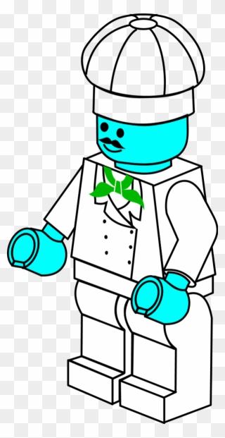 Cartoon Girl Chef - Coloring Pages Lego Polis Clipart