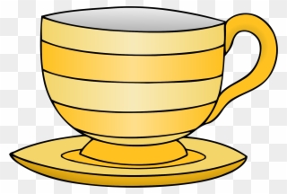 Teacup Clipart Crockery - Yellow Tea Cup Clipart - Png Download