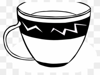 Teacup Clipart Vector - Cup Clip Art Black And White - Png Download