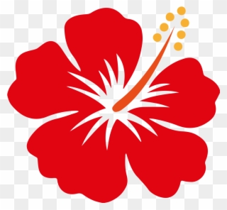 Hibiscus Vector Png - Flower Sticker Clipart