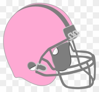 Pink Helmet Clip Art - Pink Football Helmet Clipart - Png Download