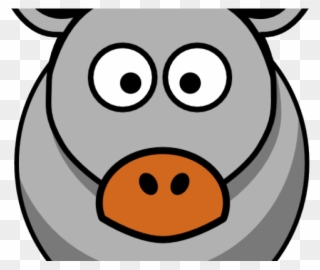 Donkey Clipart Donkey Head - Grey Donkey Grey Donkey Oval Ornament - Png Download