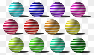 Striped Vector Sphere - Circle Clipart