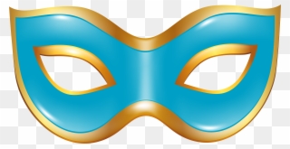 Máscara Carnaval Azul Clipart