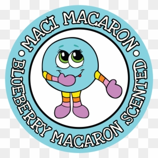 Blueberry Macaron Whiffer Stickers Scratch 'n Sniff Clipart