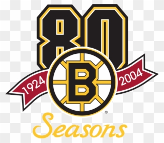 Boston Bruins Anniversary Logo Clipart