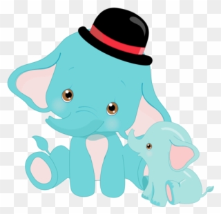 Sublimation Transfer Animal Baby Blue Elephant With Clipart