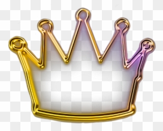 Crown Gold Golden Princess Glitter Neon Ftestickers Clipart