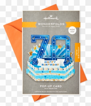 Celebrating You Mini Pop Up 70th Birthday Card Clipart