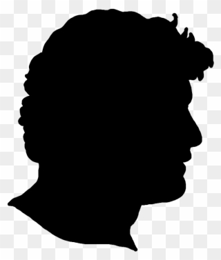 Face Silhouettes Of Men, Women And Children Clipart