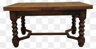 French Antique Oak Barley Twist Dining Table Antique Clipart