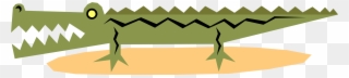 Vector Illustration Of Alligator Tropical Aquatic Reptile Clipart