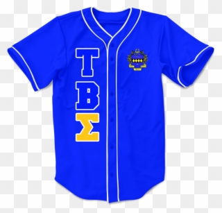 Tau Beta Sigma Embroidered Greek Baseball Jersey Clipart