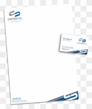 Custom Steel Business Card Letterhead Design Klik Creative Clipart