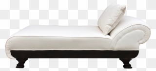 Late 1800s Victorian White Upholstered Fainting Couch Clipart