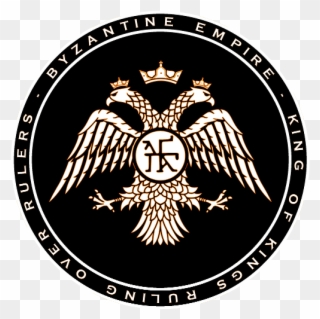 Byzantine Empire Palaiologan Black & White Double Headed Clipart