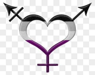 Asexual Pride Heart Shaped Gender Neutral Symbol In Clipart