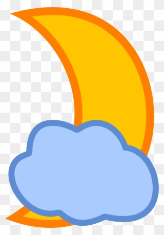 Meditate Cloud Covered Moon Clipart