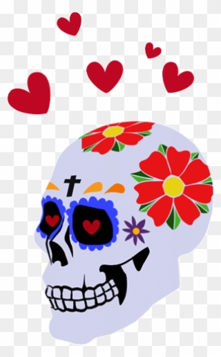 Skull Love Sticker By Kim Campbell Clipart
