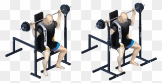 Hardcore Shoulders Training On Magnus Bench With Stands Clipart