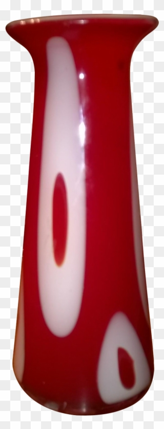 Red White Italian Vintage Glass Vase Chairish Small Clipart