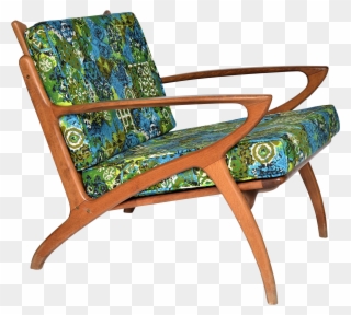 Mid Century Danish Modern Teak Selig Style Lounge Chair Clipart