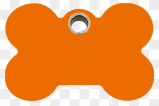 Red Dingo Plastic Tag Bone Orange Clipart