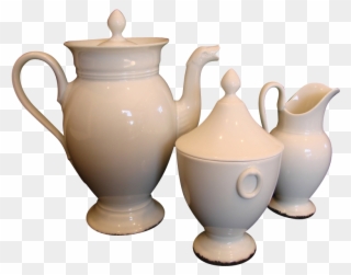 French Limoges Whiteware Tea Or Coffee Set Pot Sugar Clipart