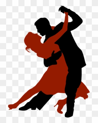 Ballroom Dancing Silhouette Clipart Ballroom Dance - Dancing Man And Woman - Png Download