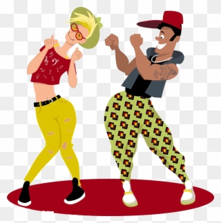 Dance Cartoon Royalty - Funny Couple Illustration Free Clipart