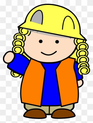 Construction Worker Heavy Machinery Child Bulldozer - Kid Construccion Clipart