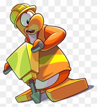 Clipart Clothes Construction Worker - Construction Worker Club Penguin - Png Download