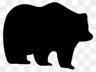 Black Bear Clipart Outline - Silhouette Of A Panda - Png Download