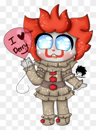 Vector Black And White Library Chibi Pennywise By Smollawliet - Pennywise Cute Fan Art Clipart