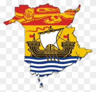 Open - New Brunswick Flag Map Clipart