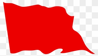 Red Flag Clip Art - Red Flag Waving Transparent - Png Download