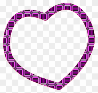 Scrapbook Frames, Heart Frame, Frame Clipart, Photo - Heart Frame Purple Png Hd Transparent Png