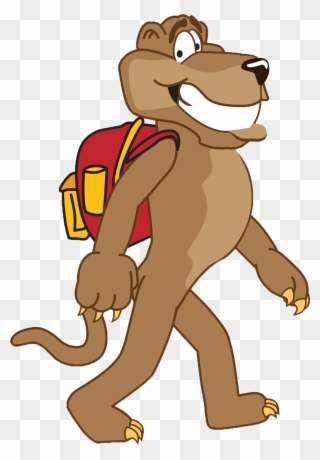 Welcome Back To School - Cartoon Cougar Clipart