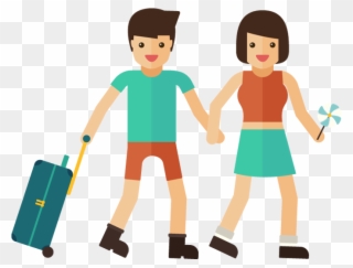 Portfolio Designshop Cute Boy And Girl Together - Girl Travel Png Clipart