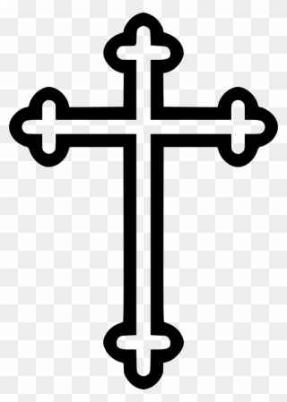 Cross Religion Symbol Byzantine - Catholic Cross Vector Clipart