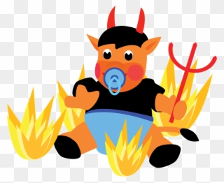 Crazy Things I Believed About Satan - Devil Baby Throw Blanket Clipart
