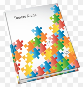 Puzzling Yearbook Cover 2018 Yearbook Clip Art Yearbook - Png Download